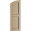 Timberthane deux panneaux plats égaux avec volets elliptiques en faux bois (par paire)-64374819-64374847-64374822