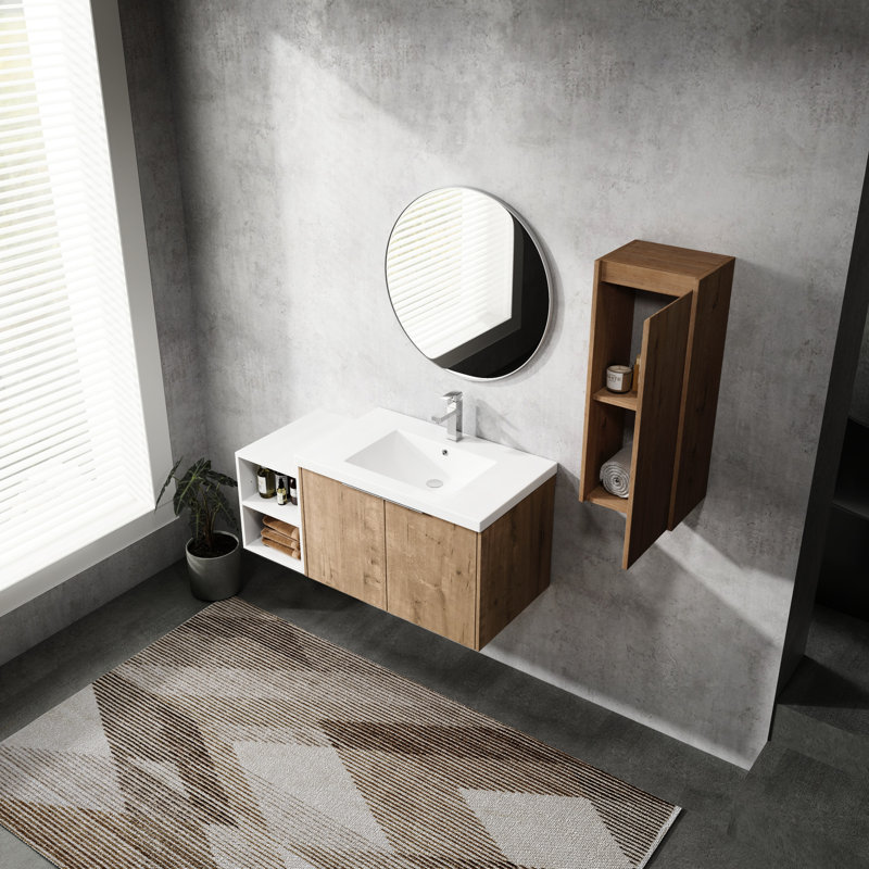 Meuble-lavabo de salle de bain - 42 po avec lavabo et armoire latérale, 42"