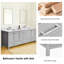 Meuble-lavabo de 84 po avec double lavabo Stemple-931912145