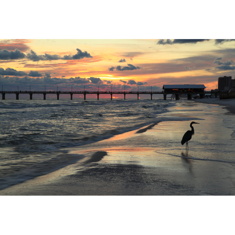 Orange Beach by Jeremy Edwards - Wrapped Canvas Print, 30cm H x 46cm W x 3.8cm D