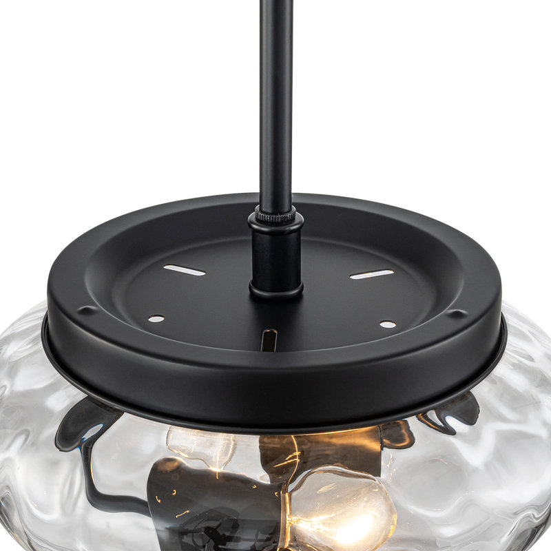 Luminaire suspendu en verre martelé à 2 lumières Darrus