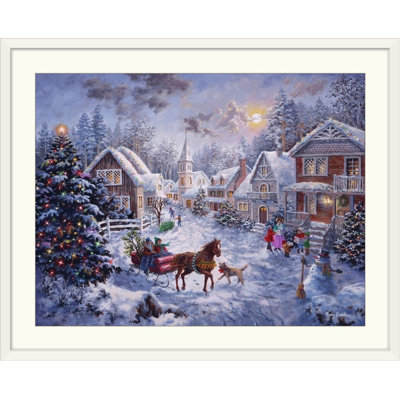 « christmas art merry christmas » par nicky boehme, reproduction d’art