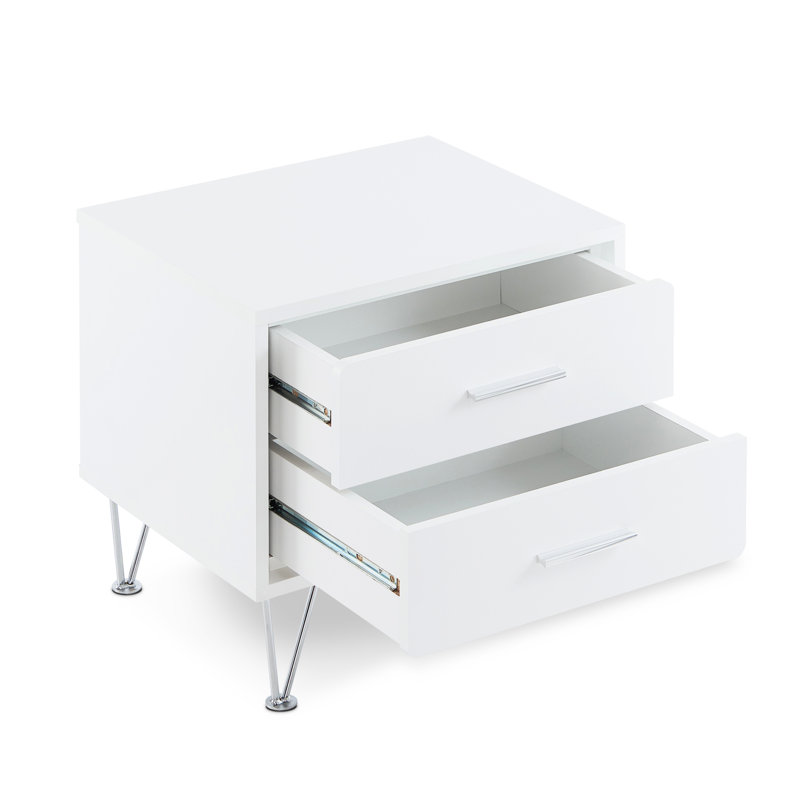 Table d'appoint Deoss, Blanc