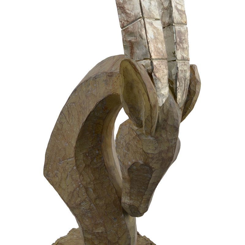 Rhys ORYX HEAD 53cm Carved Wood Effect