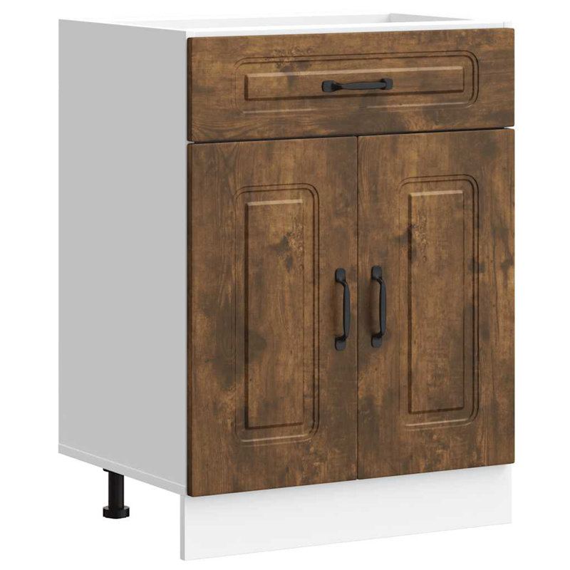 Kitchen Base Cabinet Kalmar Engineered Wood, Smoked Oak