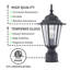 Tête de lanterne câblée à 1 lumière H 15 po Berkett (ensemble de 2)-110530985