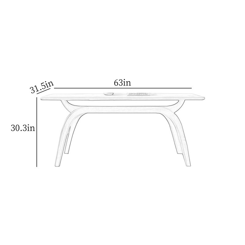 Table de salle à manger Simple Simple, H 30,3 po x L 63 po x l 31,5 po