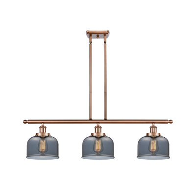 Cloche - 3 lumières d'îlot de 36 po - abat-jour de 8 po