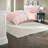 Elegant Ruffle Bedding Sets, Polyester Comfort In Blush For Home Use