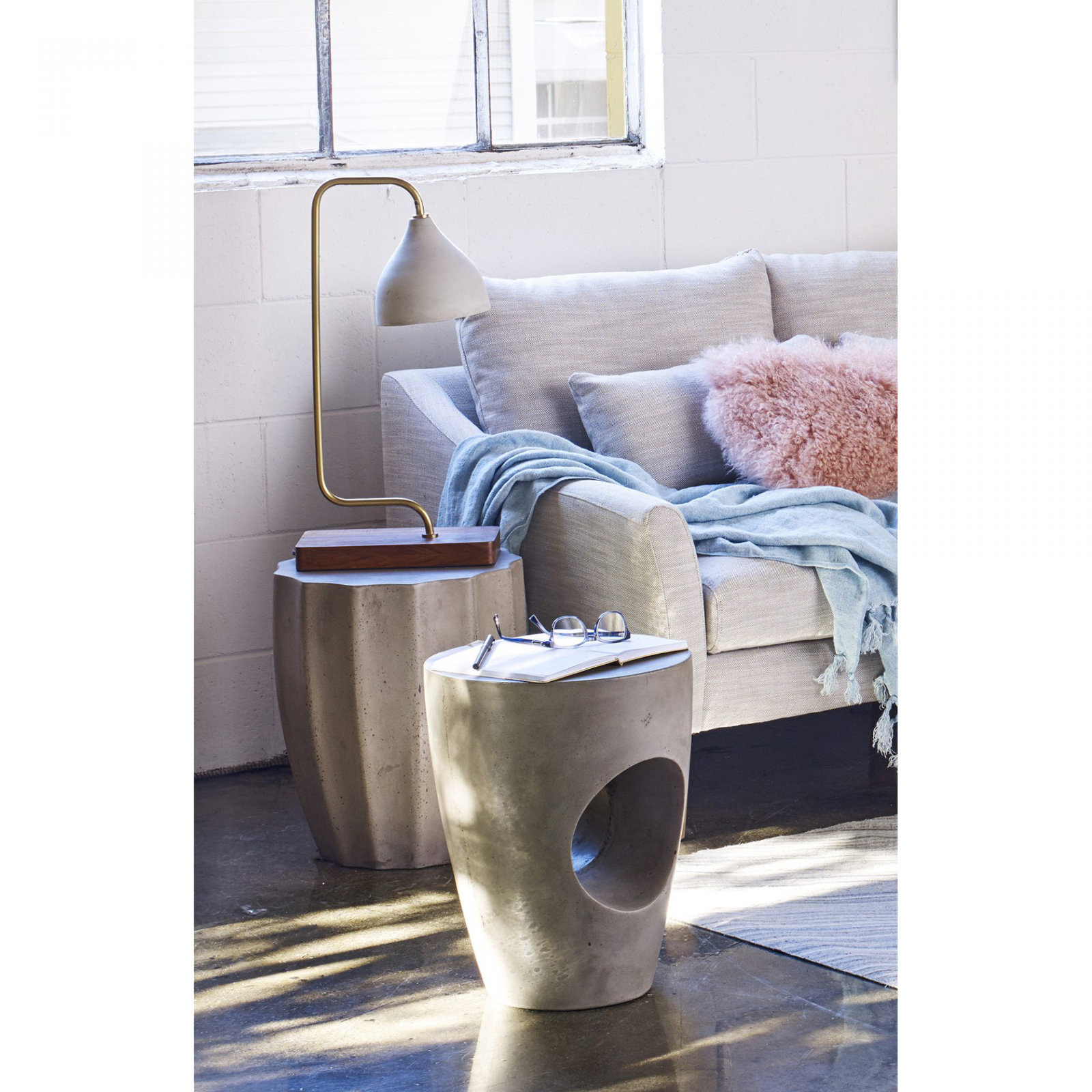 Constance Accent Stool, Gray