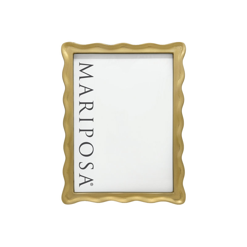 Wavy Picture Frame, Gold, 5" x 7"