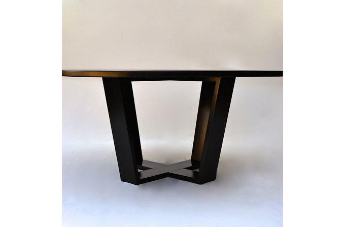 Rasucci Round Dining Table, Ebony