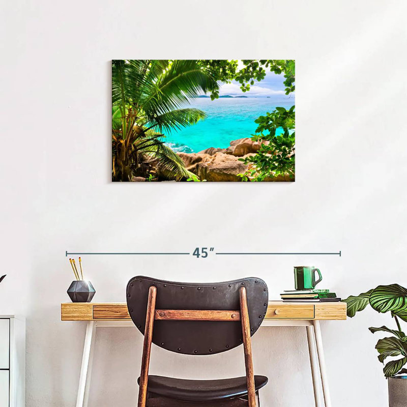 Paysage Gillard Seychelles, H 20 po x l 30 po