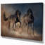 «2 Black Stallion Horse», reproduction de photo sur toile tendue-29495730