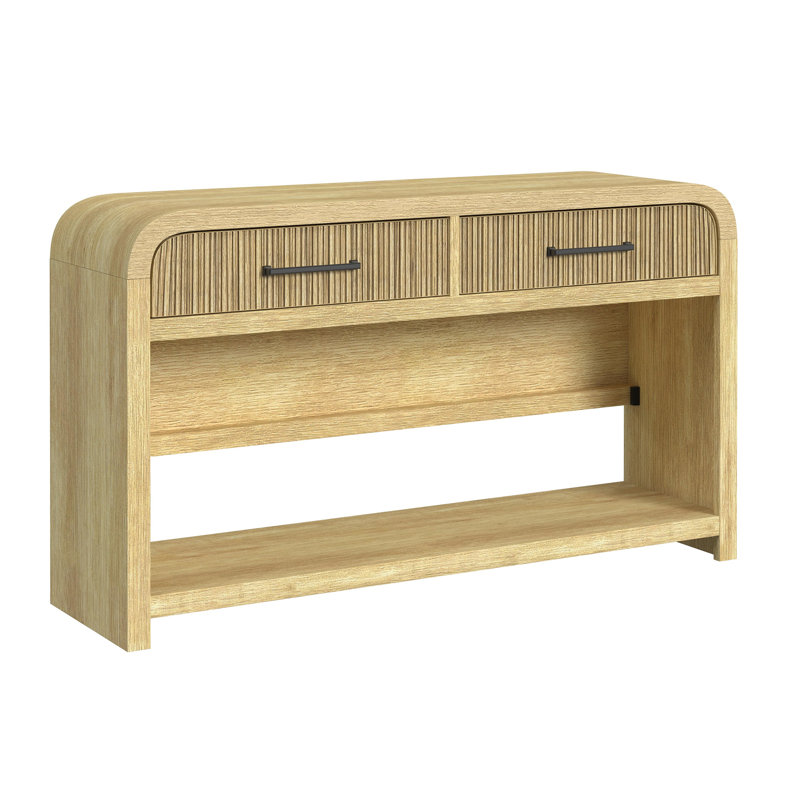 Table de canapé avec tablette inférieure Gagne, Brun