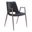 Chaise avec accoudoirs à garniture piquée-535739760