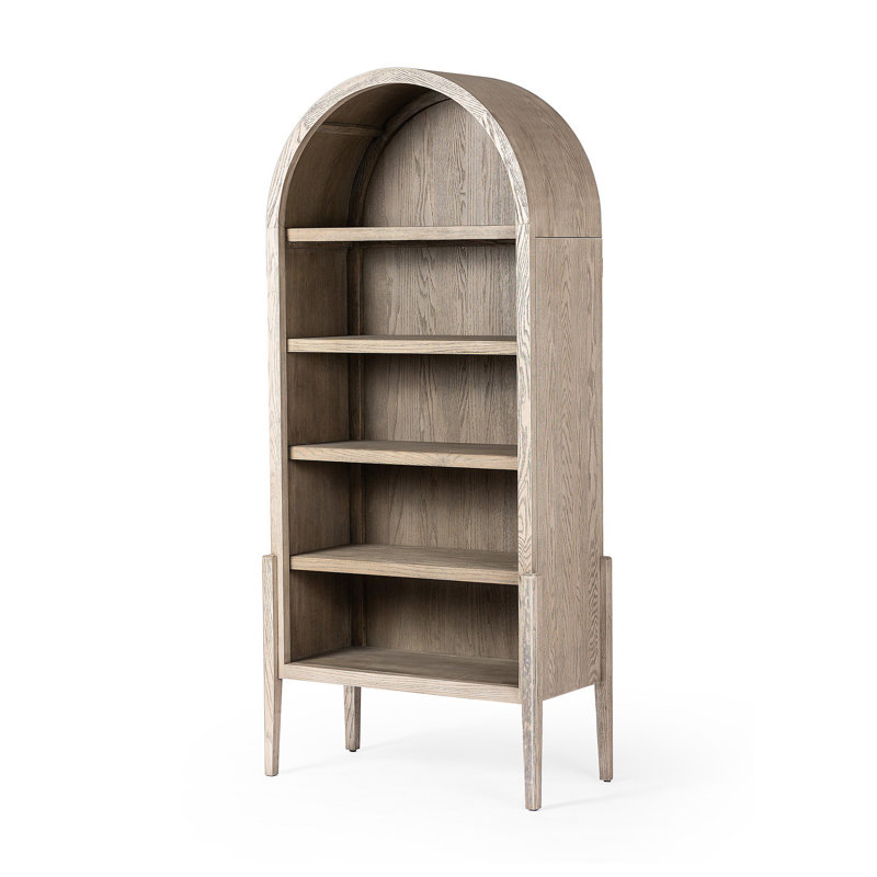 Tolle Solid Wood Bookcase, White/Neutral