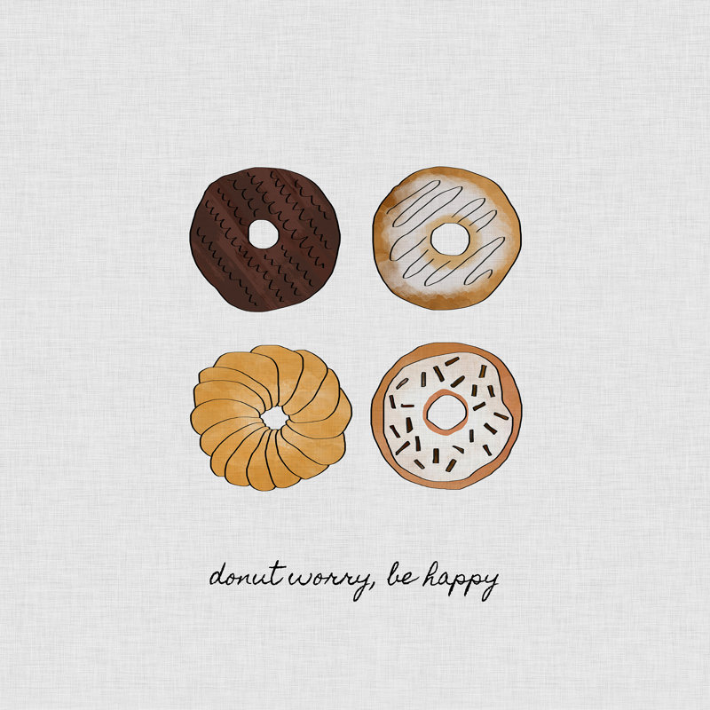 «Beigne Donut» - impression sur toile tendue, H 30 po x l 30 po