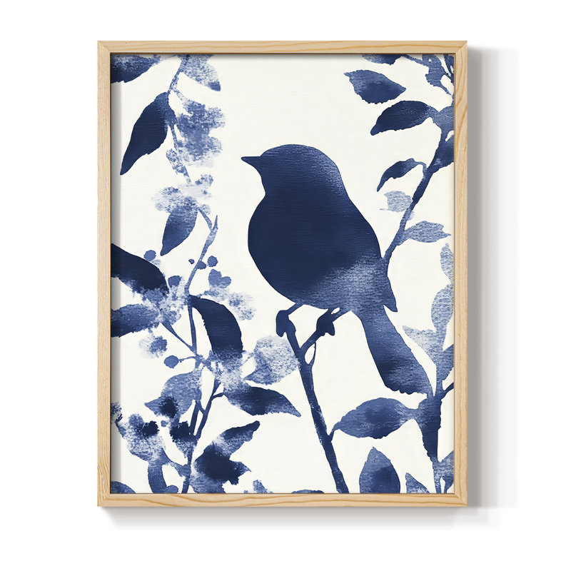 Reproduction encadrée FLORAL Series DLXV - bois massif, H 11 po x l 9 po