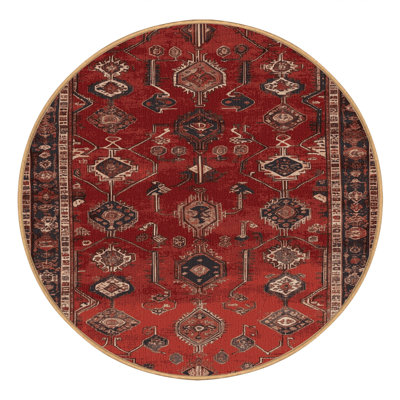 Machine Washable Persian Brown Area Rug