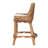 Kyle Modern Bohemian Woven Rattan Counter Stool with Cushion