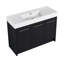Meuble-lavabo autoportant avec lavabo en résine, avec porte à fermeture douce
