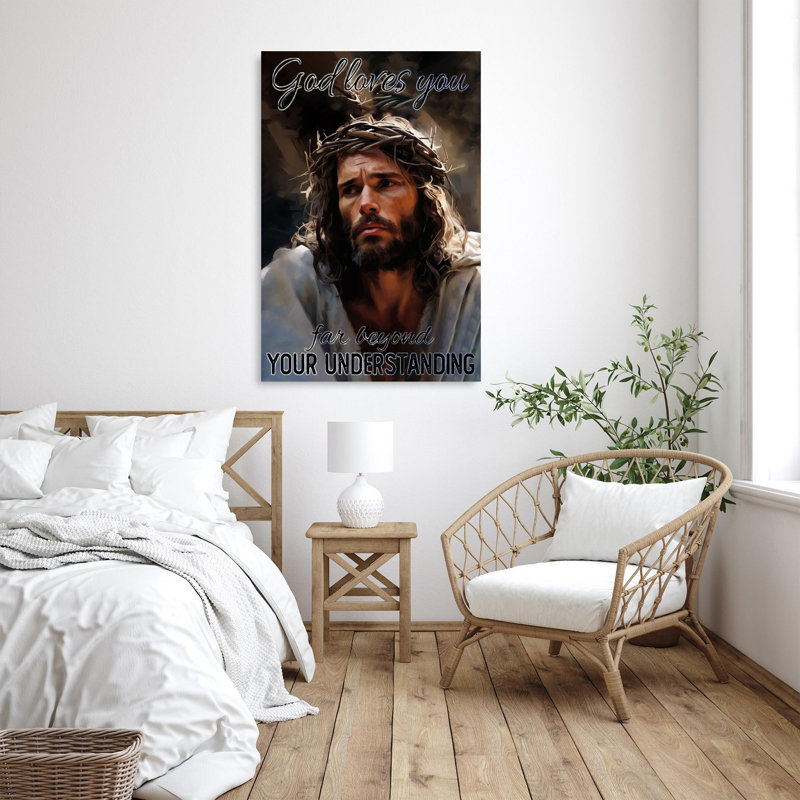 Manuelina God God Loves You sur toile, H 36 po x l 24 po x P 1,25 po