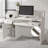 Jaquai Rectangle White Reception Desk with Filing Cabinet with Power Outlet