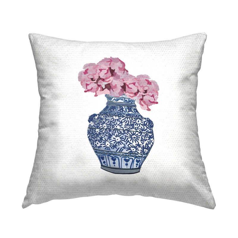 Coussin d'extérieur Blooming Flower Bouquet Ornate