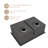 33" L x 19" W Stainless Steel Undermount 50/50 Double Bowl Kitchen Sink with Low Divider, Sink Grid, Strainer & Roll-Up Rack
