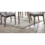 Ensemble de chaises de salle à manger de style Mid-Century, ensemble de 2 chaises rembourrées en bois massif