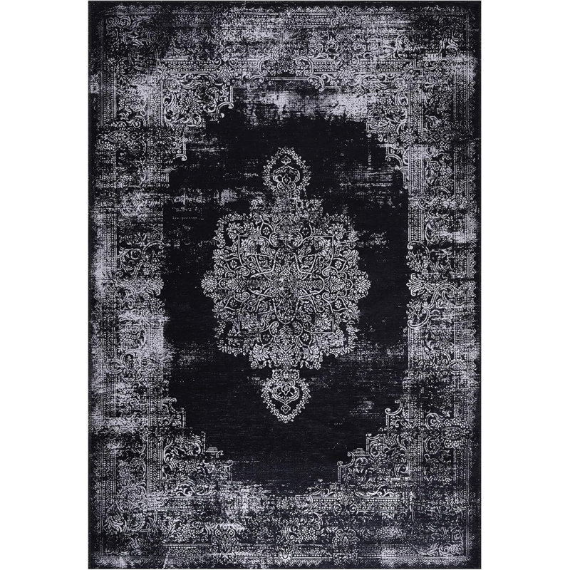 Non Slip Area Rugs Machine Washable Carpet Pad Entryway Rug Low Pile Modern Mat For Bedroom - 1319, Rectangle 80 x 150 cm
