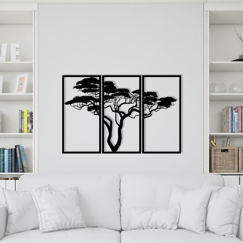 Stylish Decorative Metal Wall Accessory, Black, 31.5 x 19.7 inches | 100% Metal Construction, Thickness: 0.05 inches | Perfect for Home Decor, Office, or Gallery Wall | Durable & Elegant Design