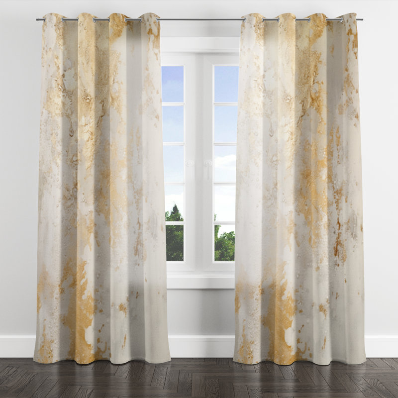 Aybek - Modern Grommet Curtain - Velvet Room Darkening - 1 panel, 52" W x 90" L, Silver Grommets