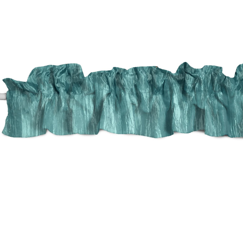 Cantonnière Crinkle, L 9 po x L 120 po, Turquoise