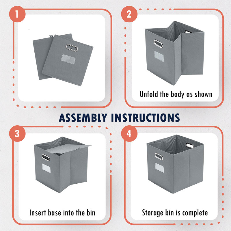 Rebrilliant Cardboard/Paper Bin, Grey