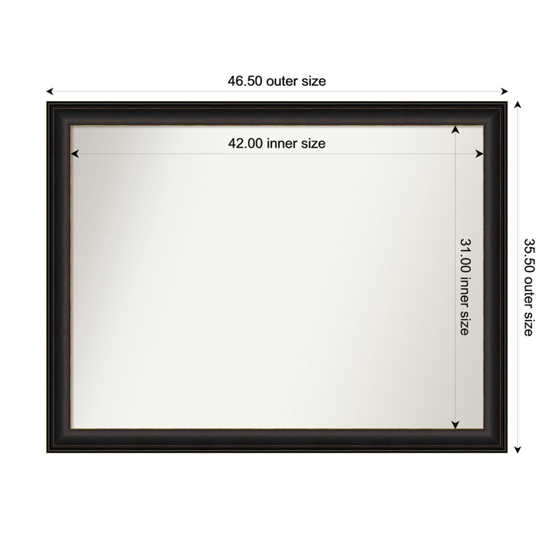 Miroir mural Tavalas, 31,5 po x 46,5 po, Rectangle