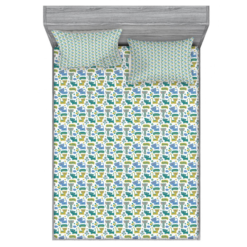 Microfiber Sheet Set, Full Sheet Set with Fitted Sheet