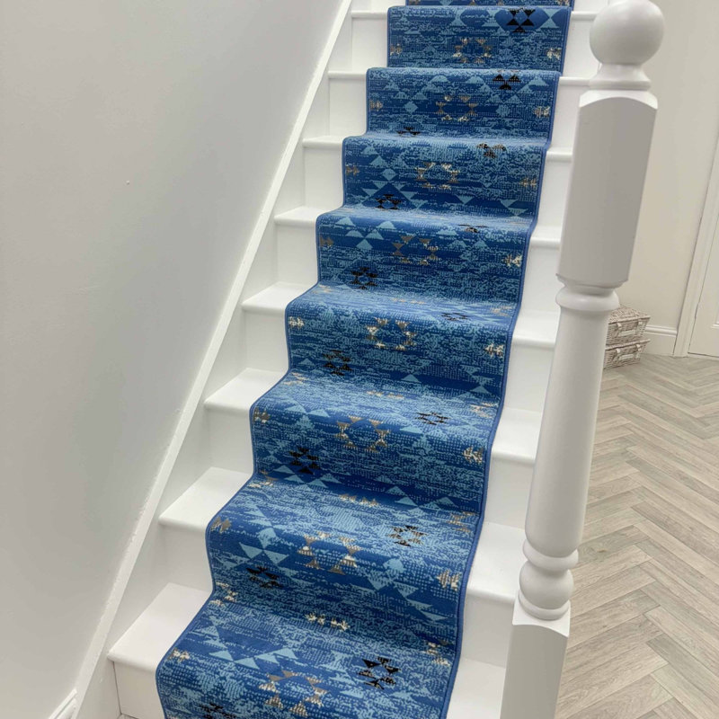 Stair Runner Geometric Area Rug, Runner 60 x 720 cm