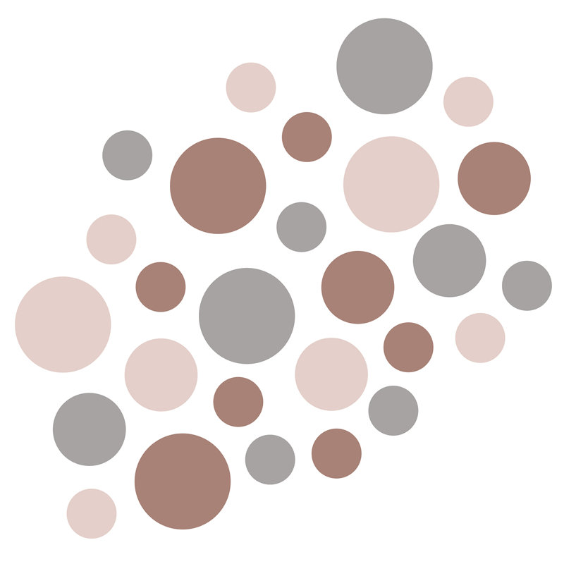 Abstract Non-Wall Damaging Wall Decal, Brown/Grey