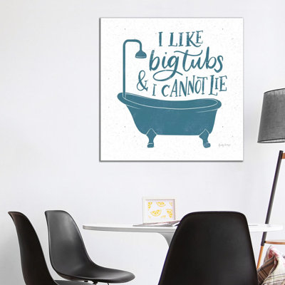 Turkish Tile Bathroom Puns II by Becky Thorns - Print on Canvas