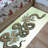 Floral Non Woven Thin Type Printed Rug with Intricate Blue and Red Traditional Oriental Pattern for Indoor Use-717208942