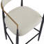 Ensemble de 2 tabourets de bar en simili-cuir, hauteur comptoir