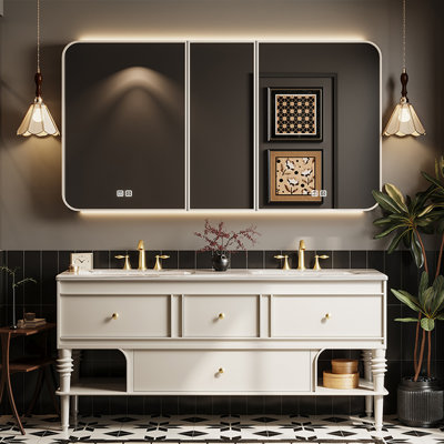 French style retro bathroom cabinet.