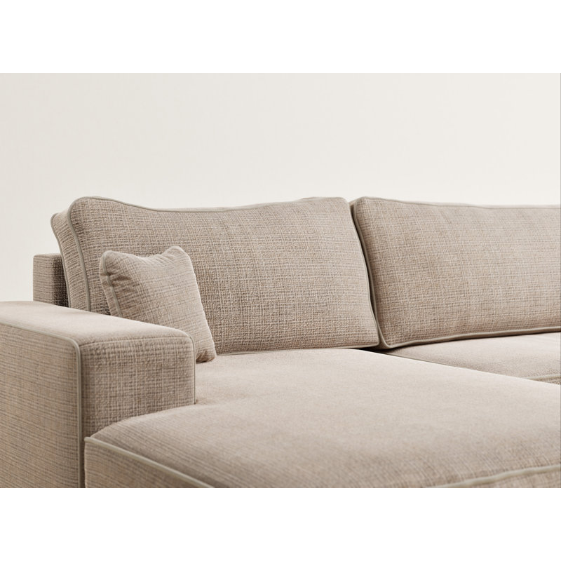 6 Seater Reclining Corner Sofa , Beige