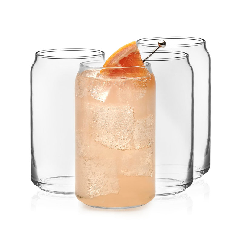 Libbey Classic Can Tumbler Glasses, 16-ounce