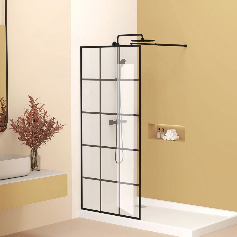 Pare-douche encadré en verre pour salle de bain