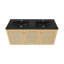 Ensemble de meuble-lavabo mural en chêne avec lavabo à double cuve Classe 48-107130480-107130479