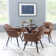 Alejoa 48" Glass Top Solid Wood Base Dining Table