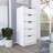 Dresser Kamran, Five Drawer Narrows, White Finish-1493235702